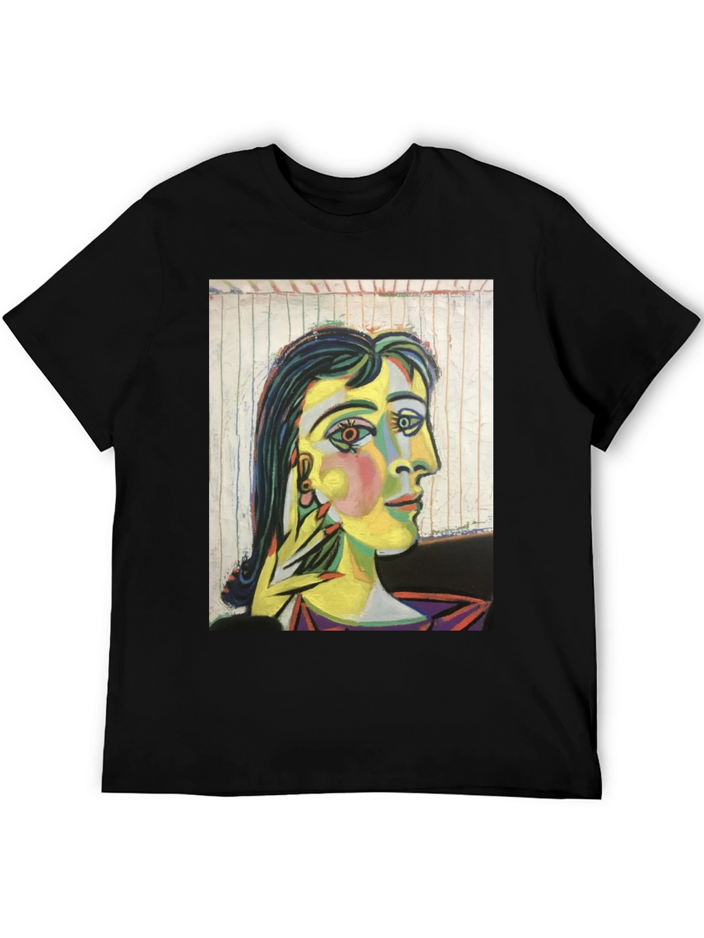Abstract Art Graphic Tee - Picasso Style Portrait