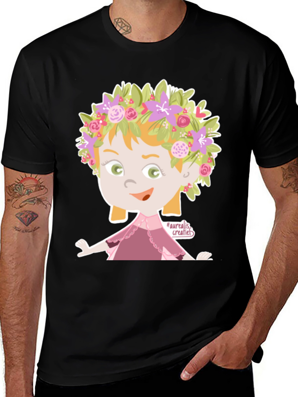 Floral Fairy Graphic T-Shirt - Unique Design