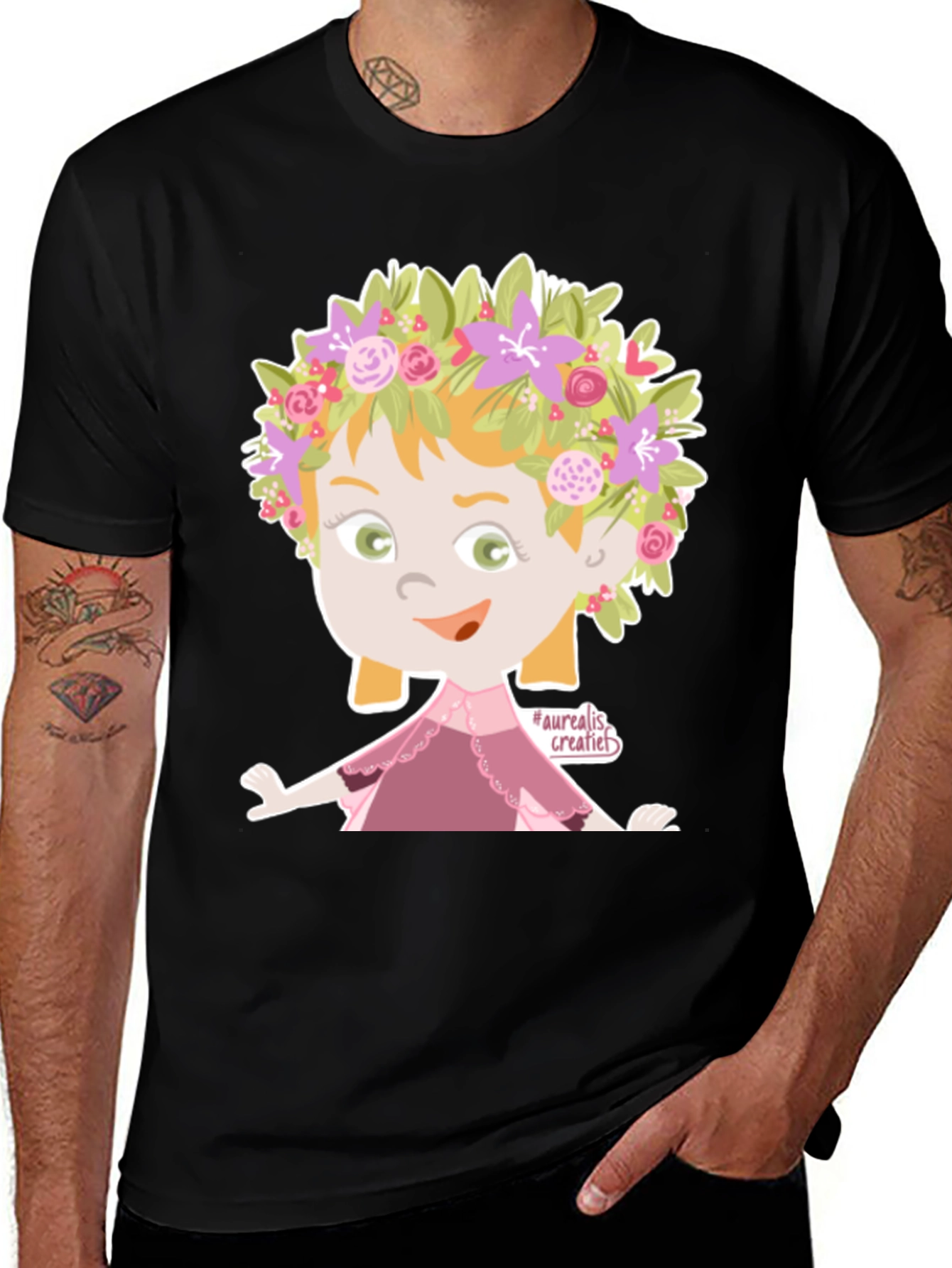 Floral Fairy Graphic T-Shirt - Unique Design