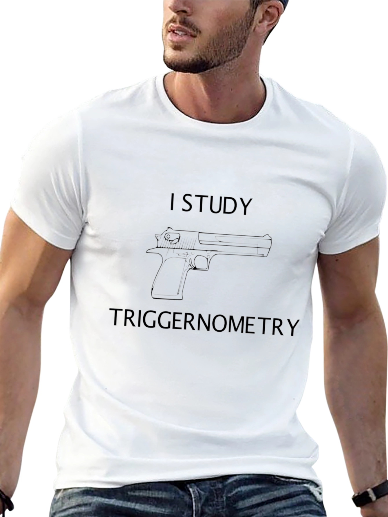 I Study Triggernometry Black Graphic T-Shirt
