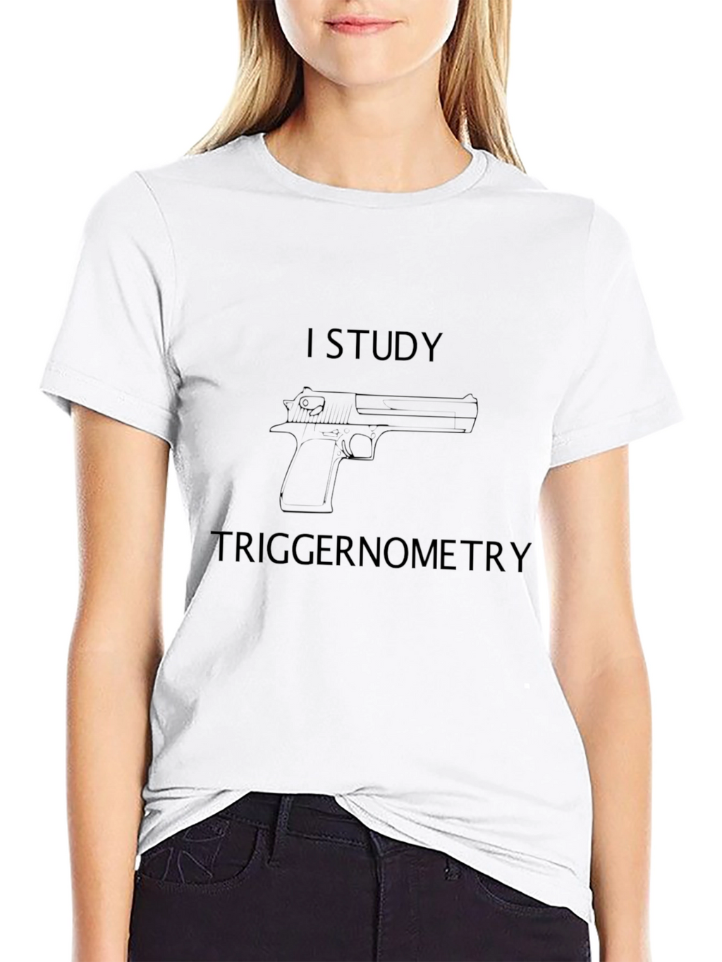 I Study Triggernometry Black Graphic T-Shirt