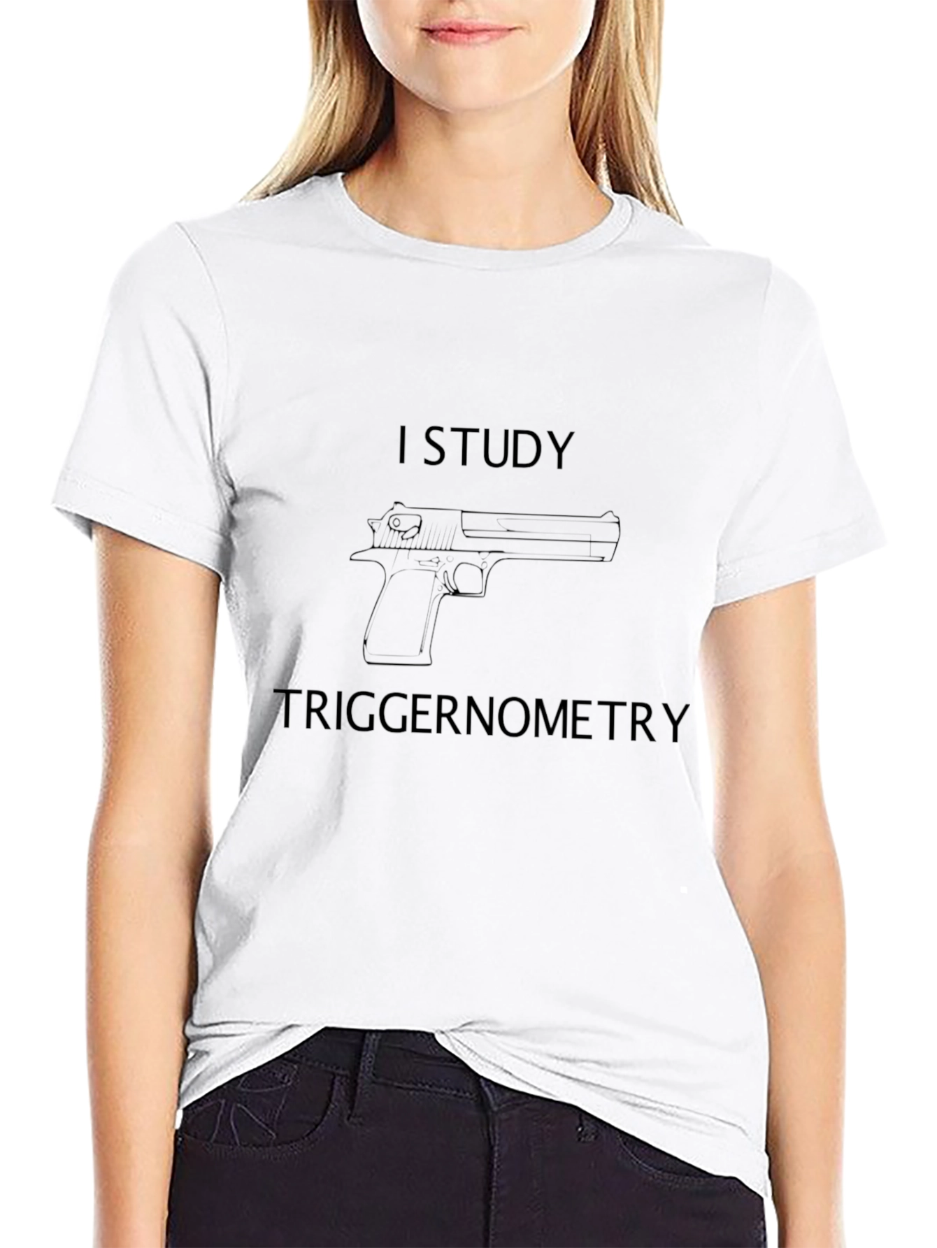 I Study Triggernometry Black Graphic T-Shirt