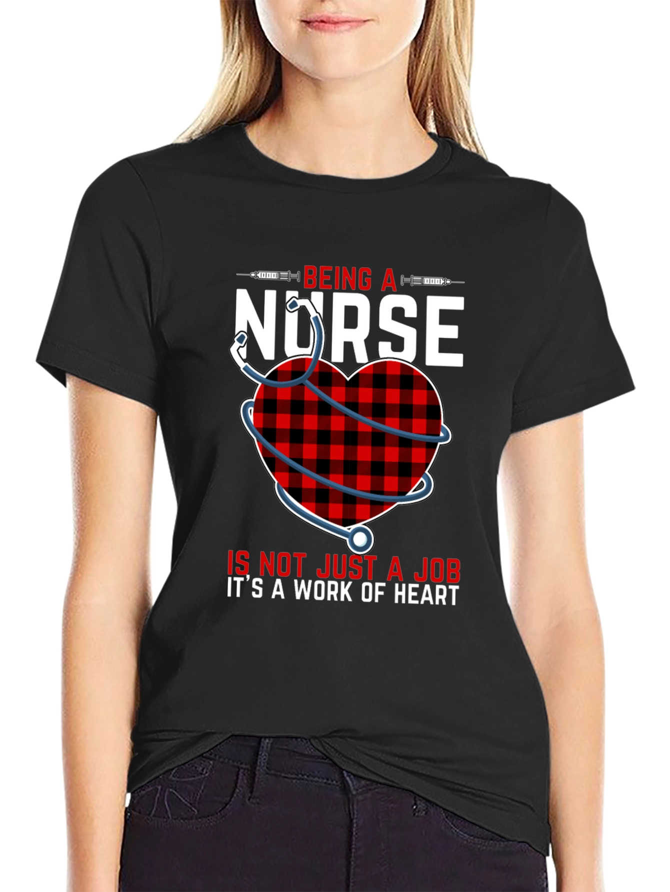 Nurse Heart Graphic T-Shirt - Work of Heart Tee