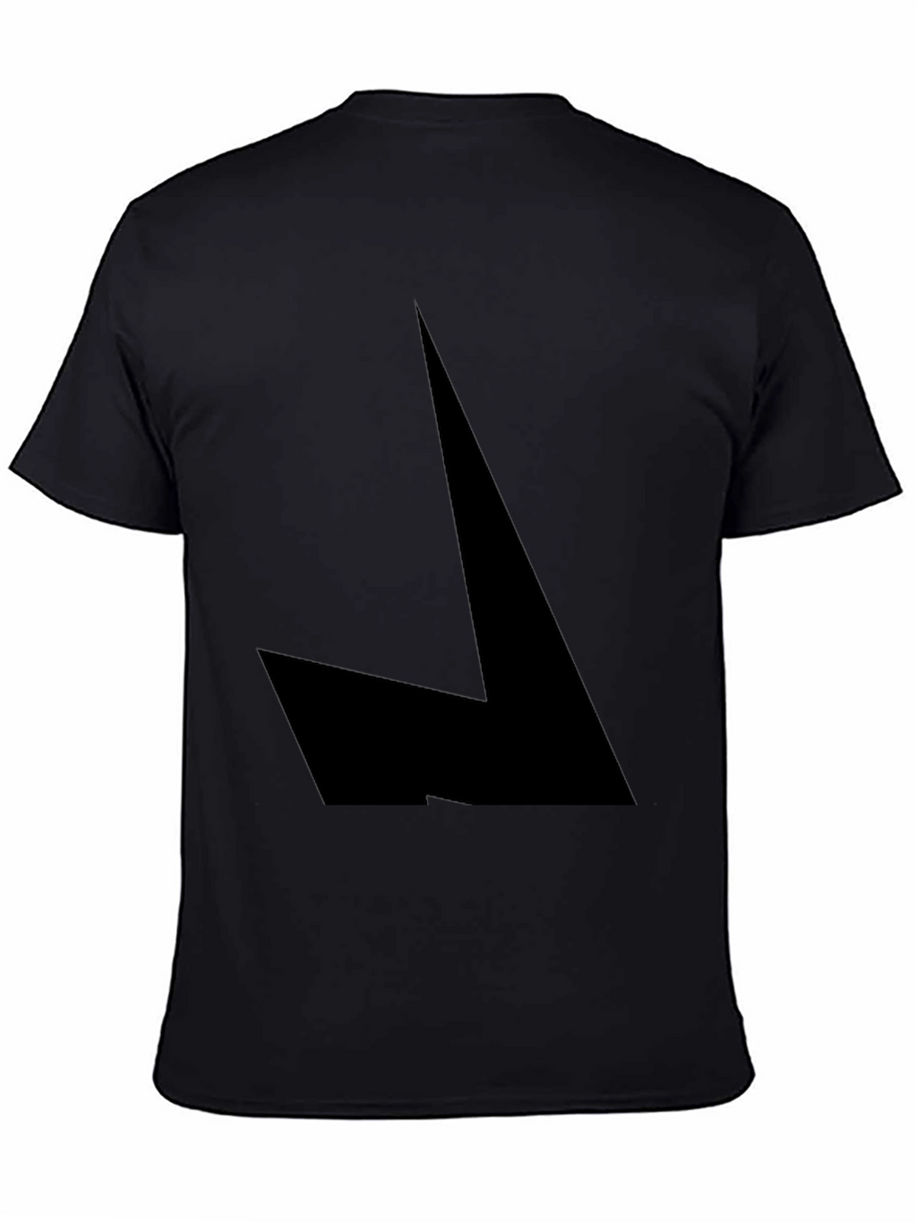 Mens Black Geometric Graphic Tee - Modern Style