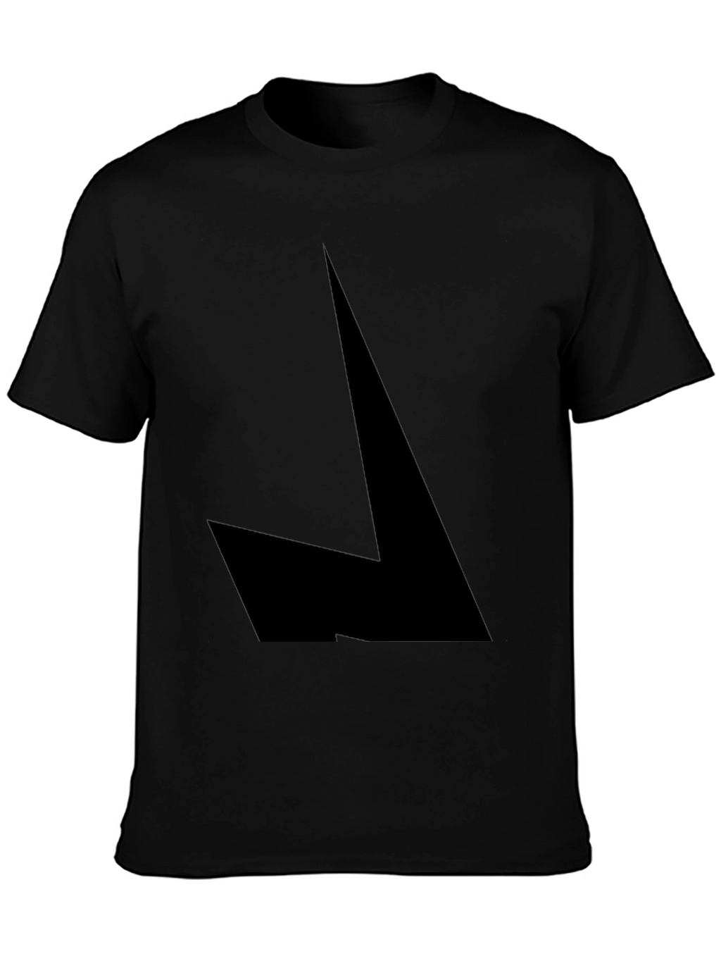 Mens Black Geometric Graphic Tee - Modern Style