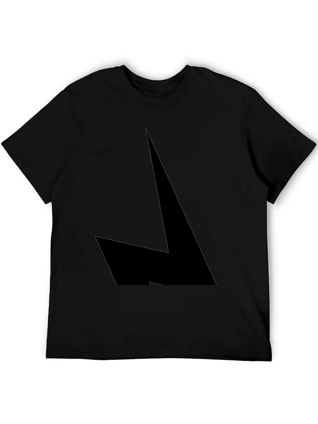 Mens Black Geometric Graphic Tee - Modern Style