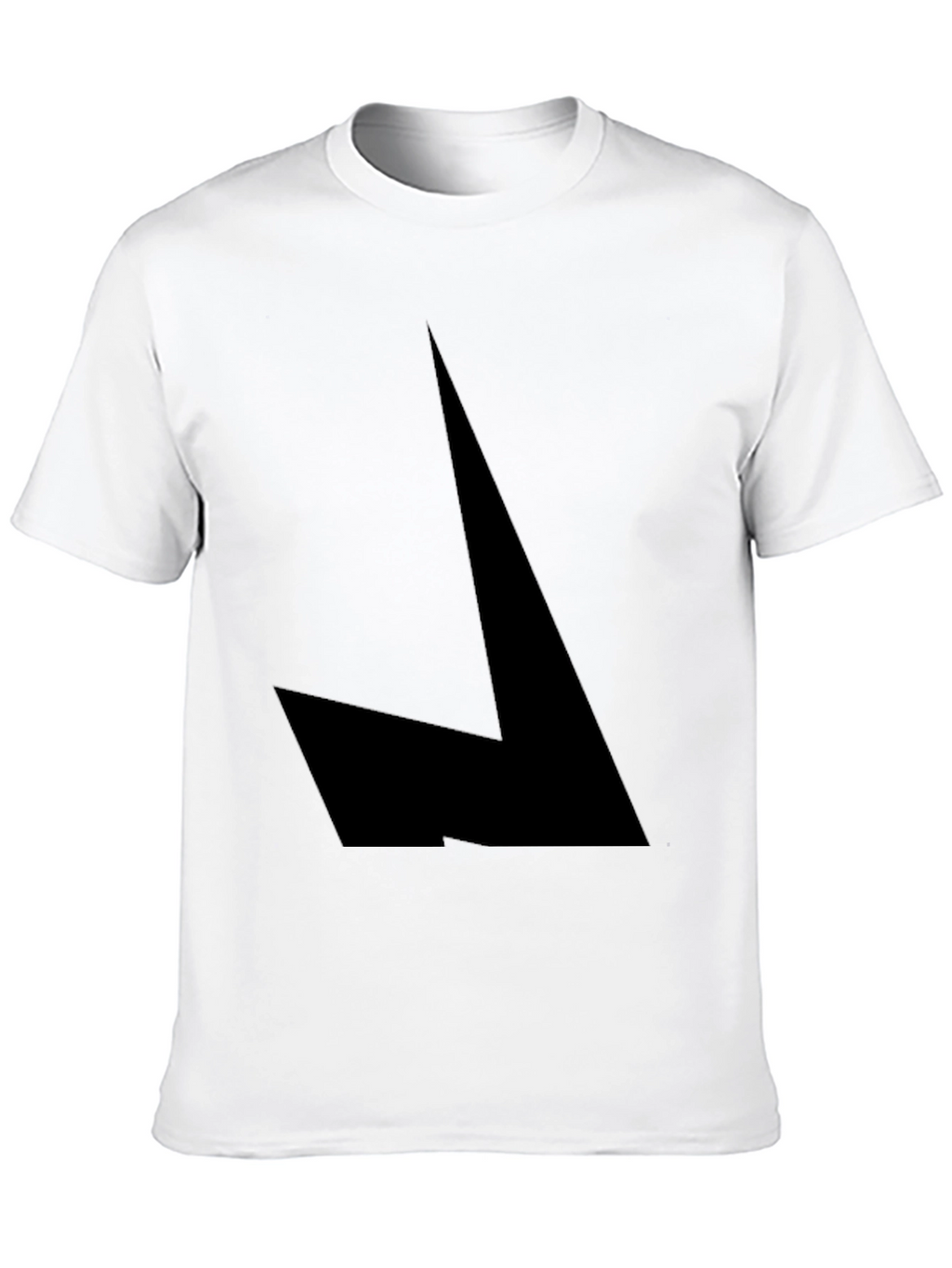 Mens Black Geometric Graphic Tee - Modern Style