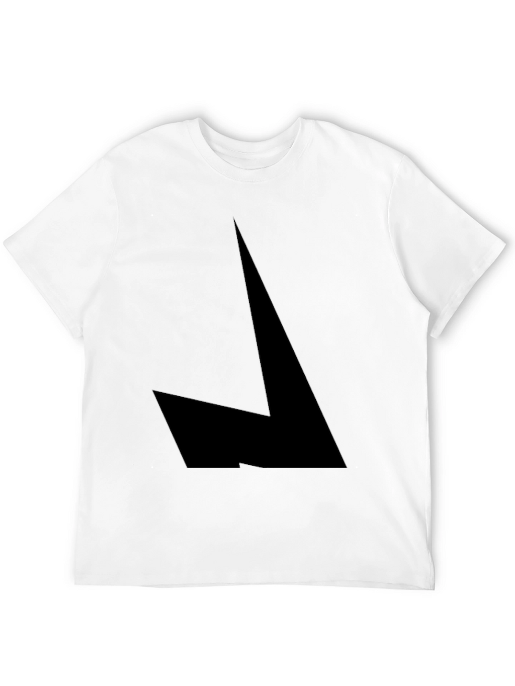Mens Black Geometric Graphic Tee - Modern Style