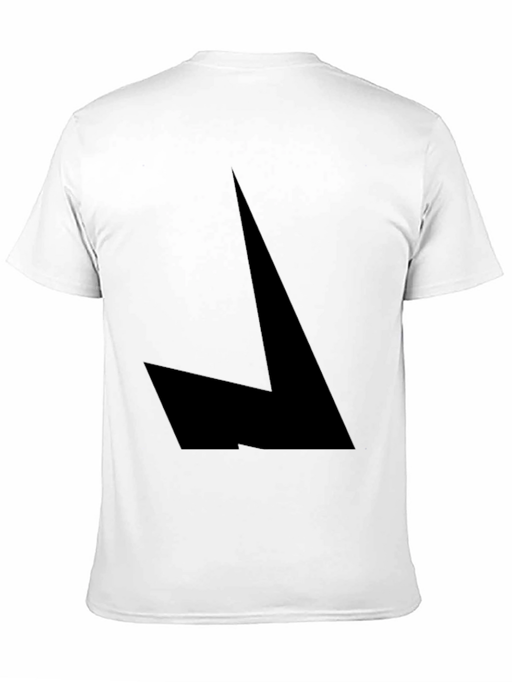 Mens Black Geometric Graphic Tee - Modern Style