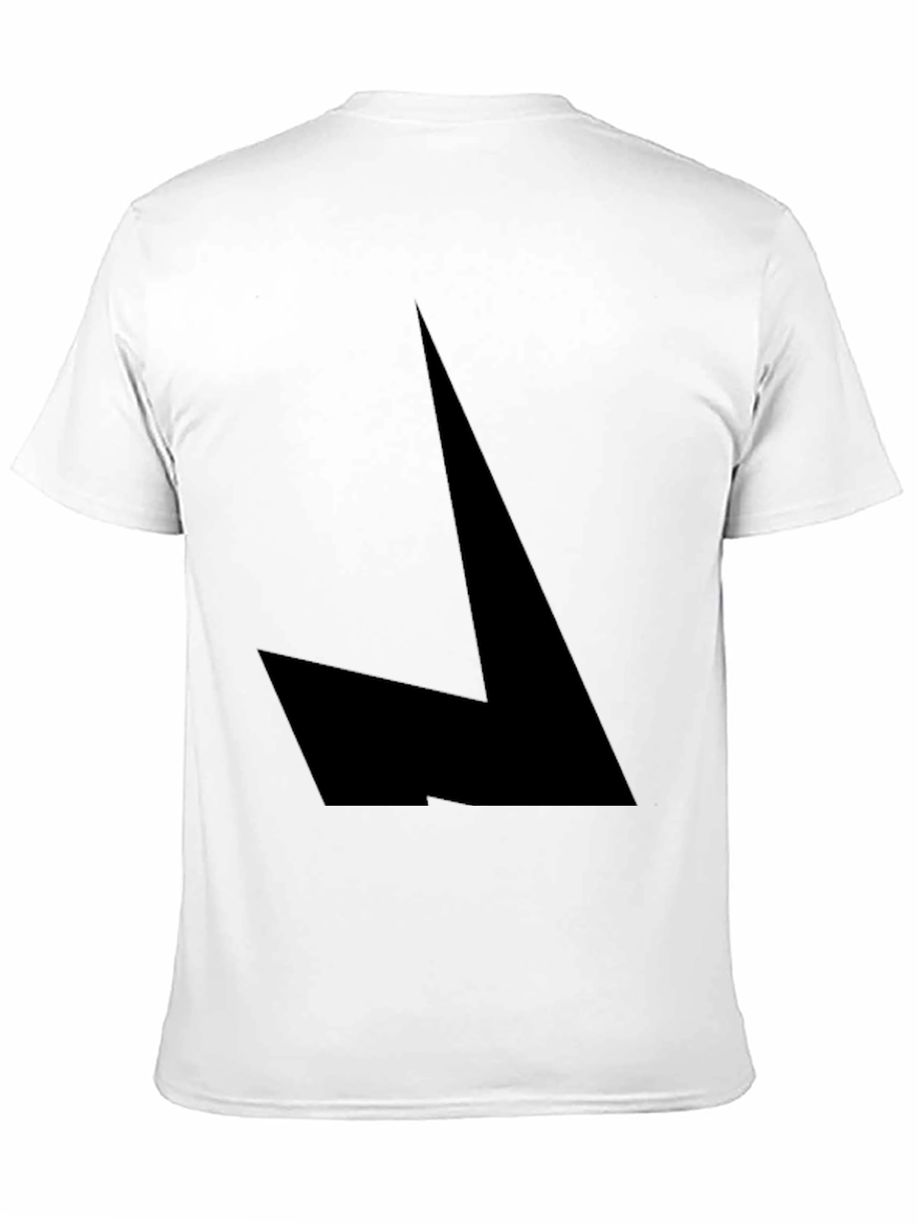 Mens Black Geometric Graphic Tee - Modern Style