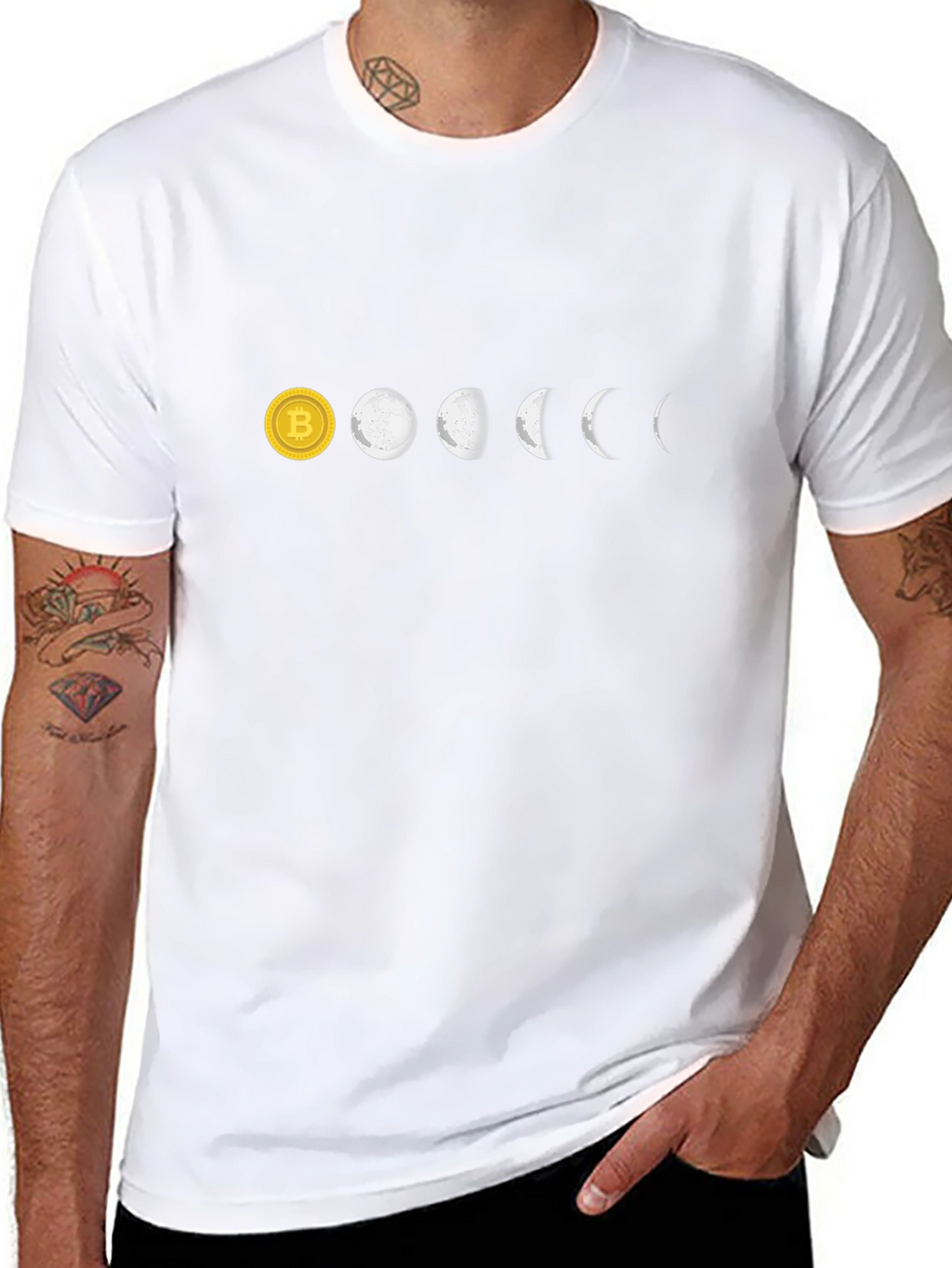 Bitcoin Moon Phase T-Shirt - Crypto Evolution