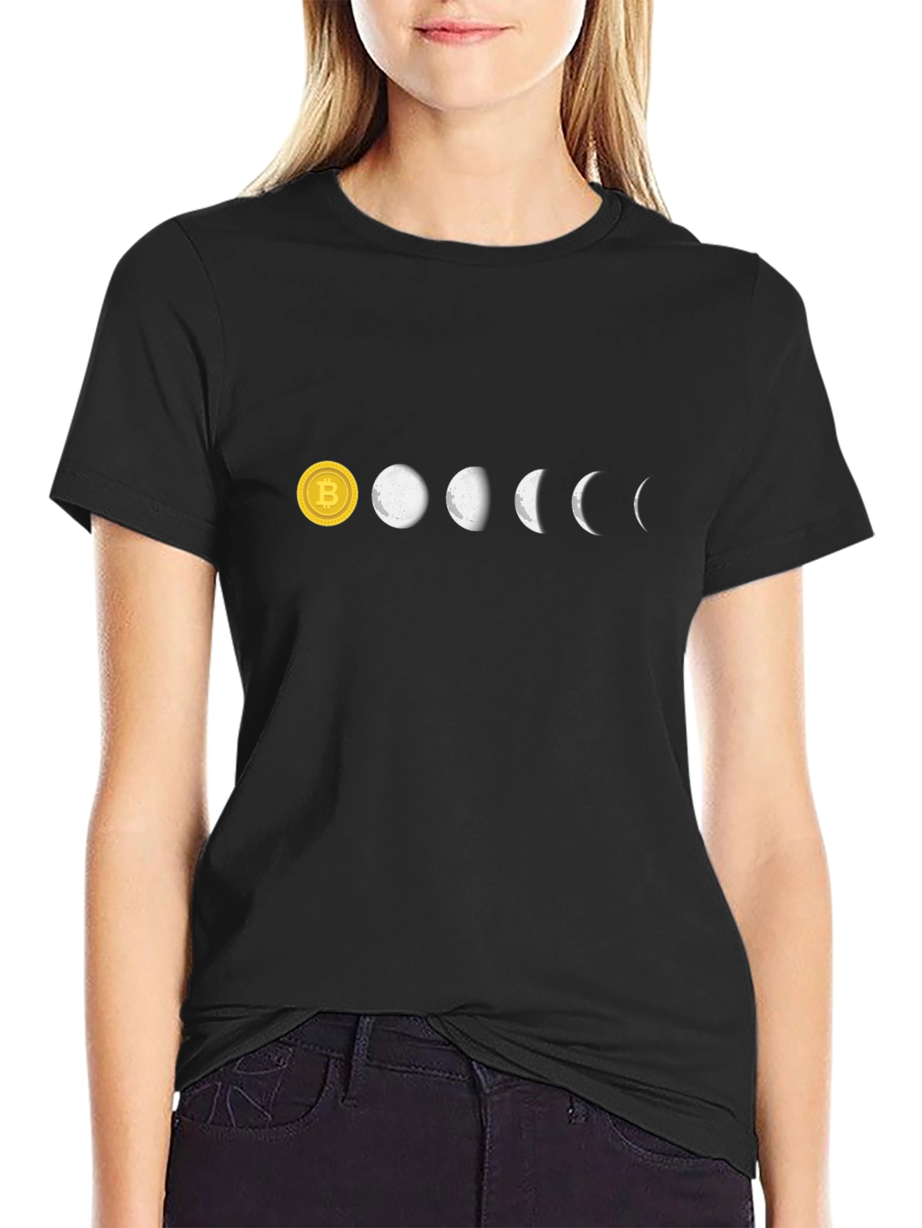 Bitcoin Moon Phase T-Shirt - Crypto Evolution