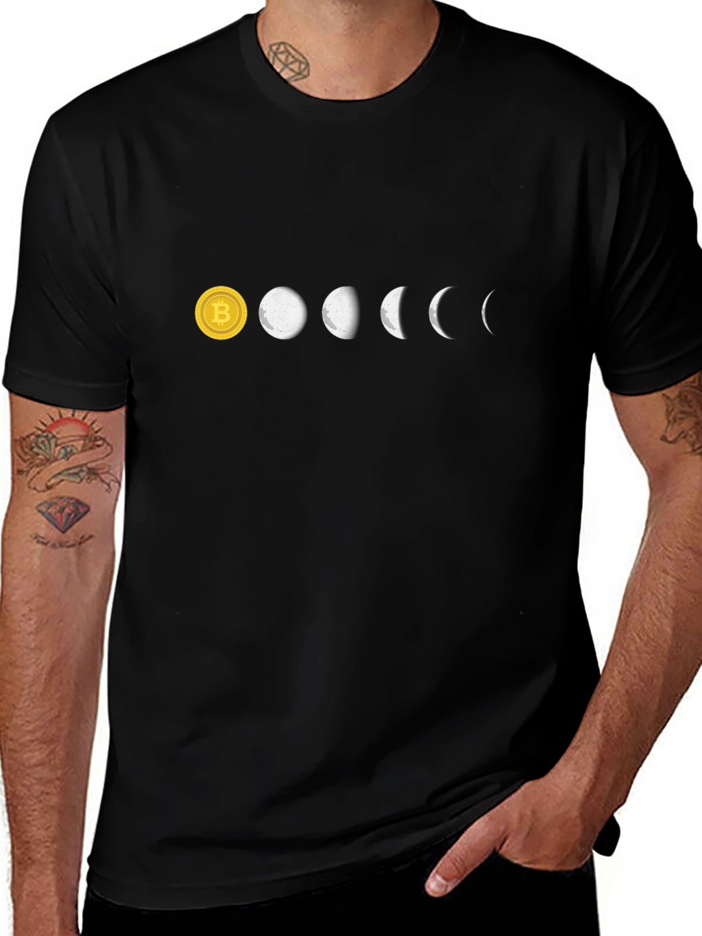 Bitcoin Moon Phase T-Shirt - Crypto Evolution