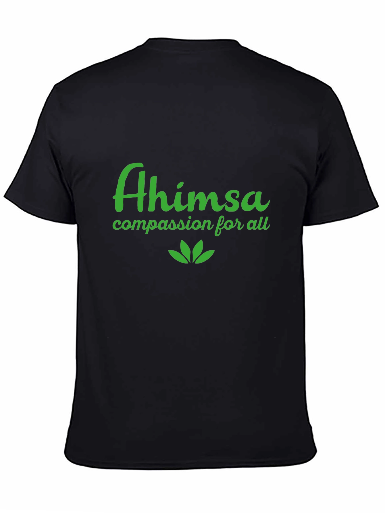 Ahimsa Black T-Shirt - Compassion for All