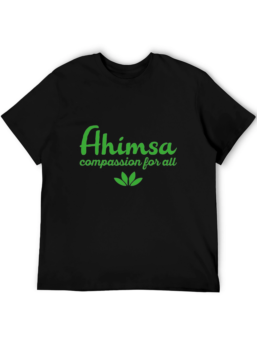 Ahimsa Black T-Shirt - Compassion for All
