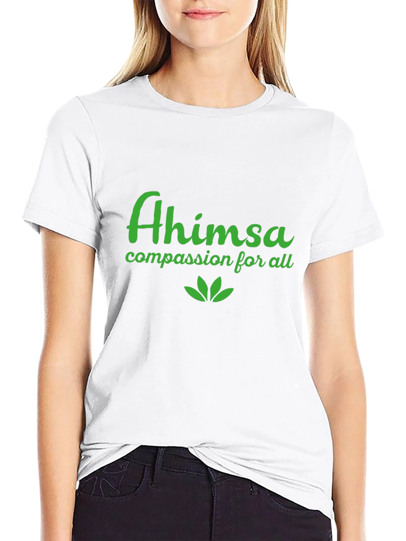 Ahimsa Black T-Shirt - Compassion for All
