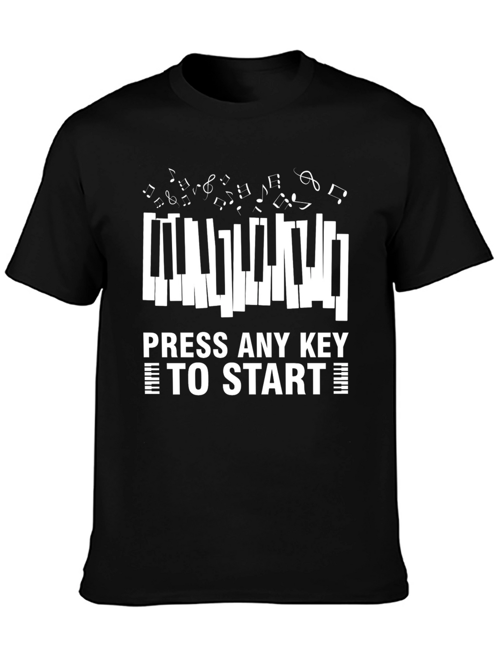 Press Any Key to Start Piano T-Shirt