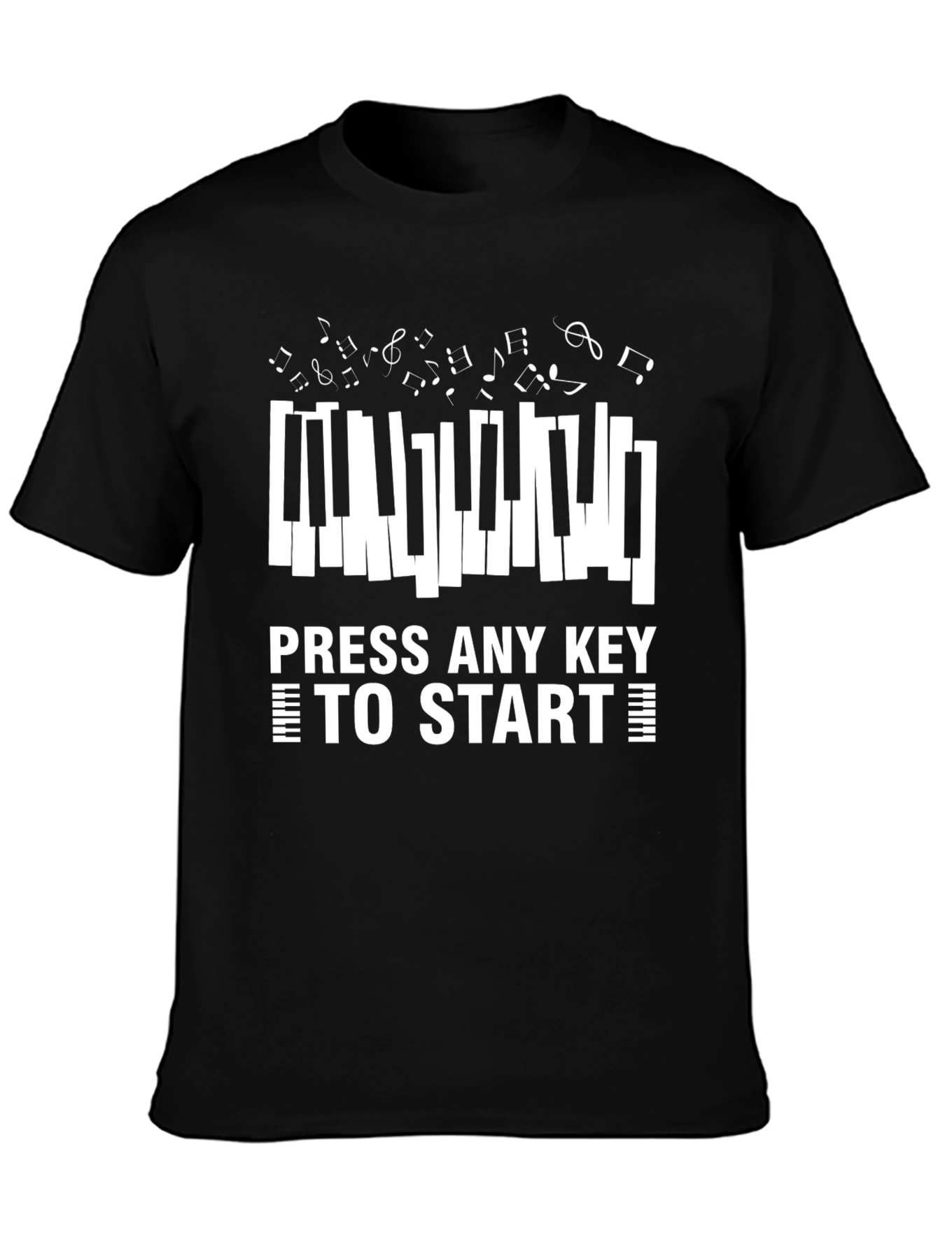 Press Any Key to Start Piano T-Shirt