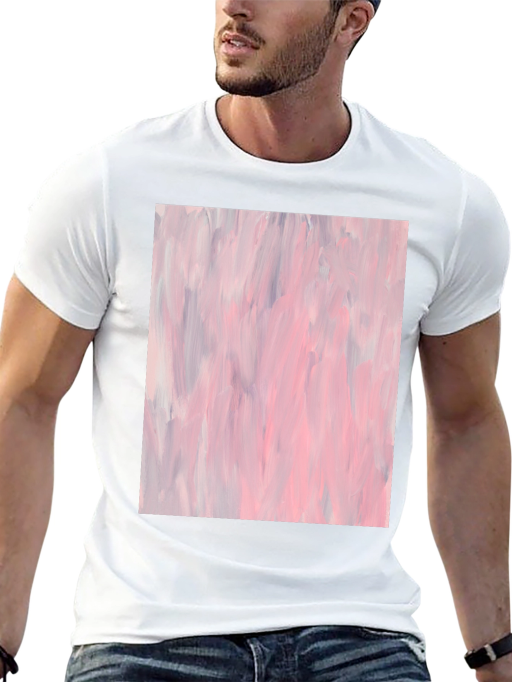 Abstract Art Black Cotton T-Shirt