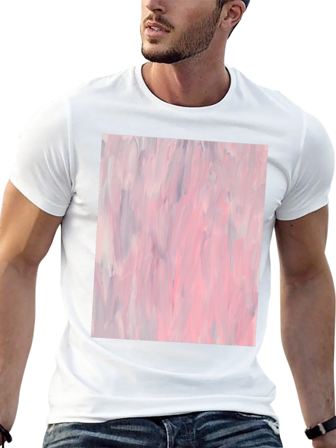 Abstract Art Black Cotton T-Shirt