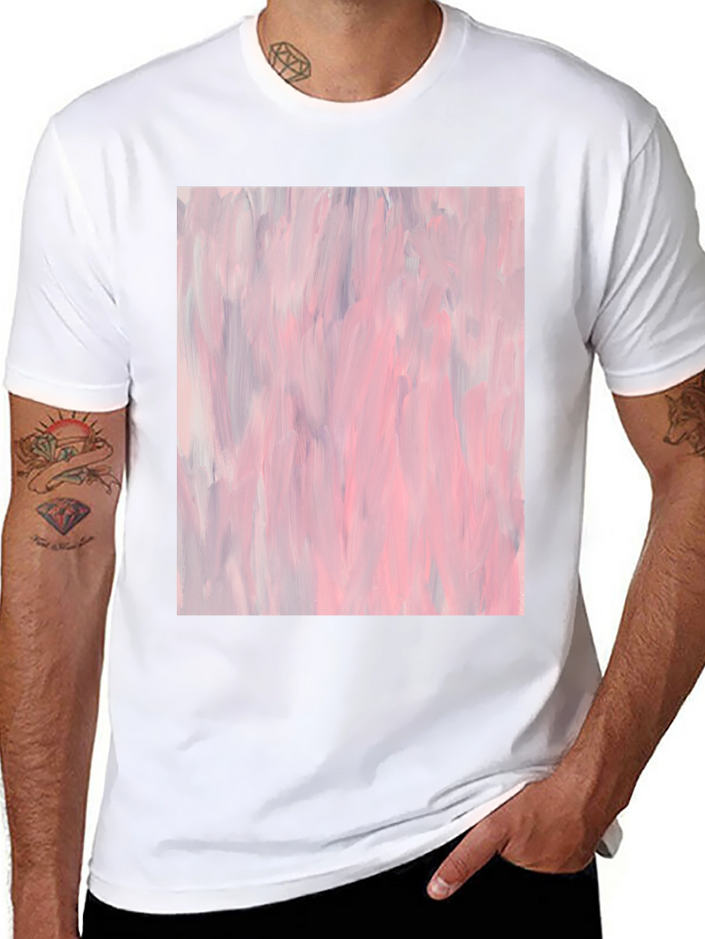 Abstract Art Black Cotton T-Shirt