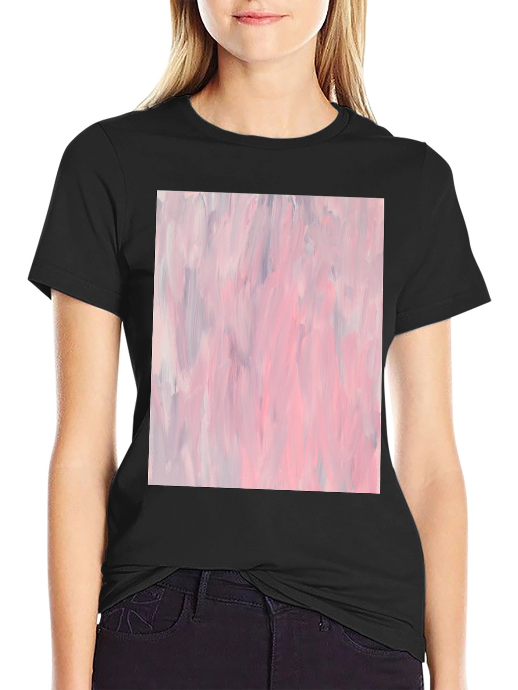 Abstract Art Black Cotton T-Shirt