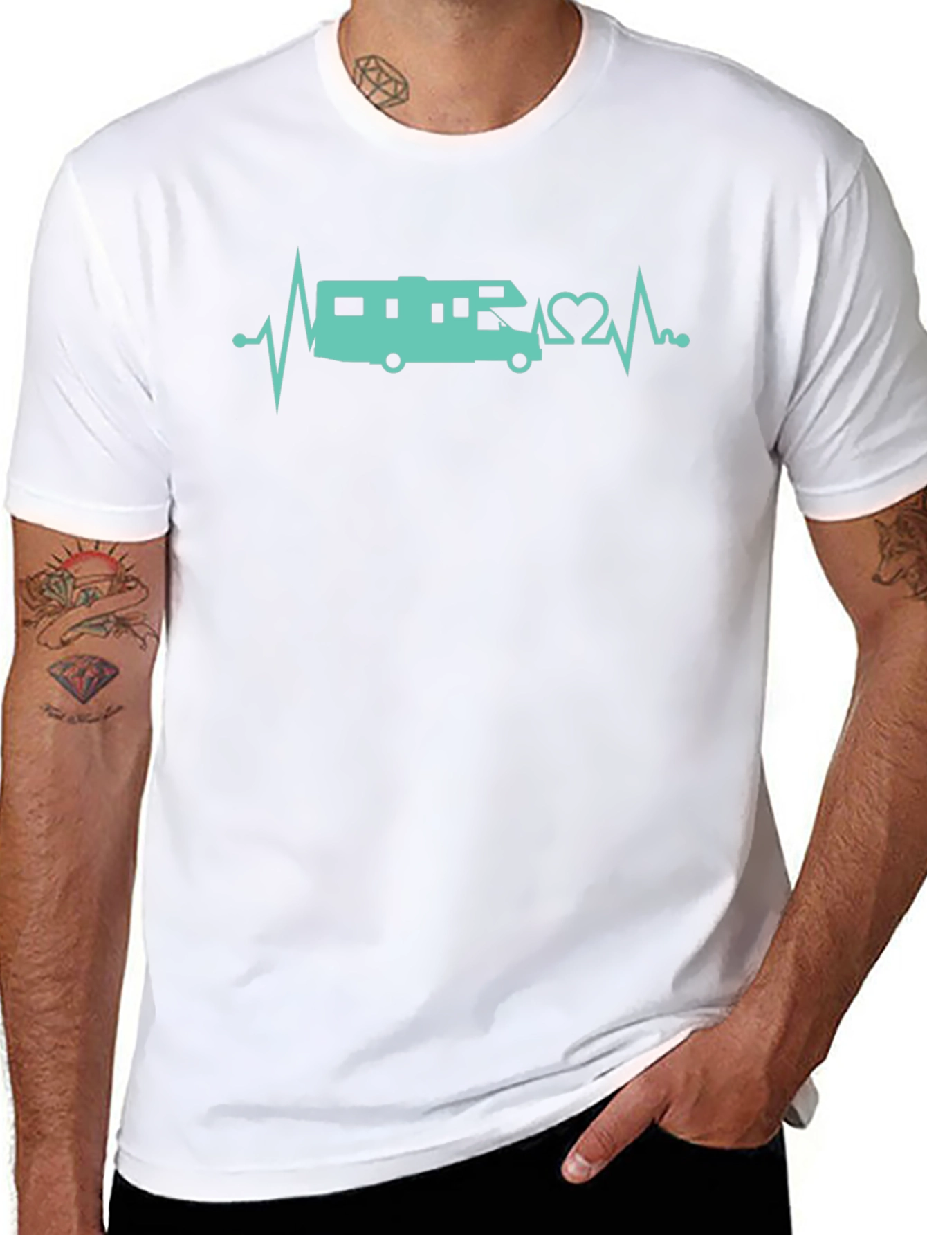 RV Heartbeat T-Shirt - Camping Lover Tee