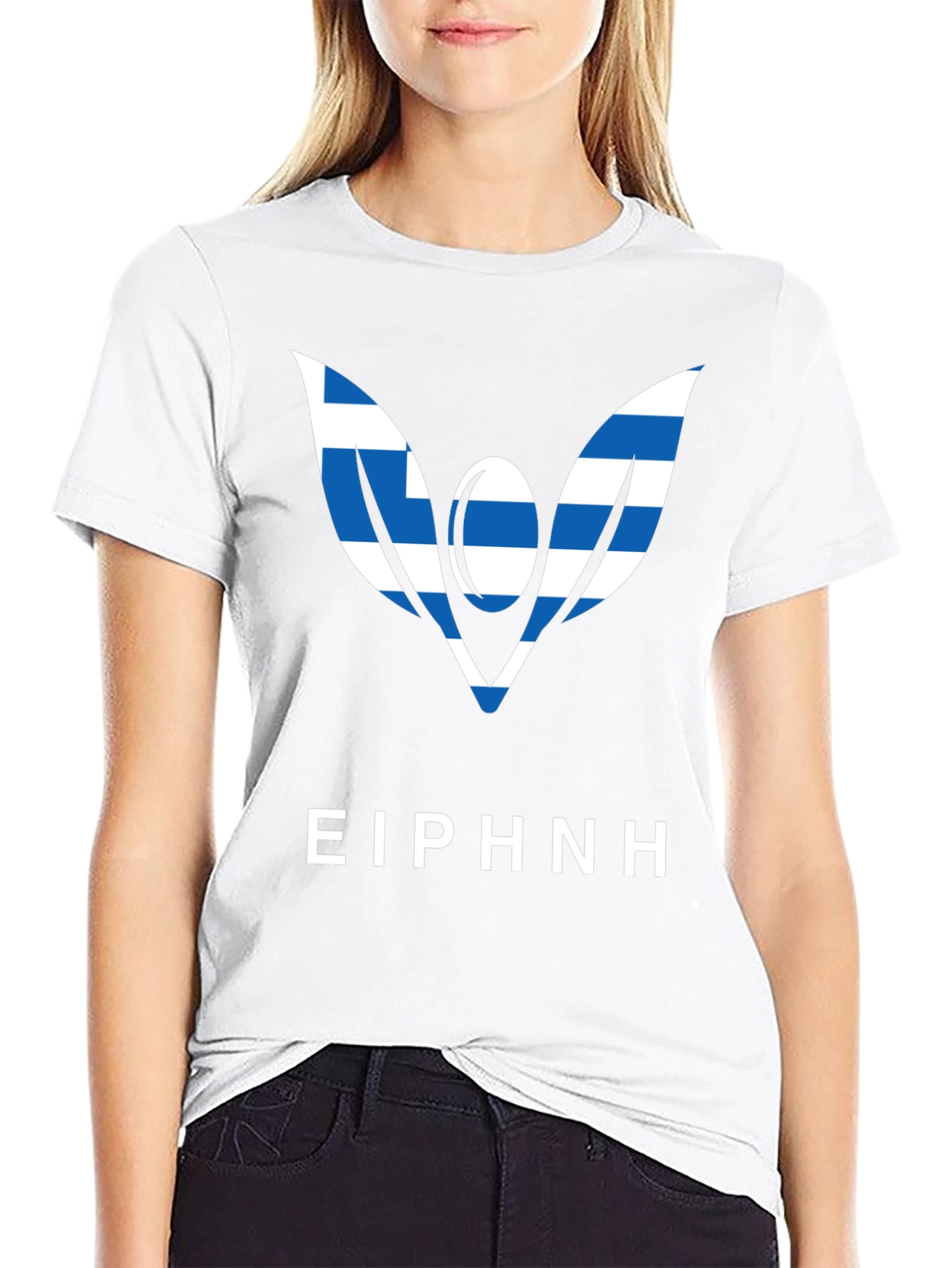 Greek Peace Dove Graphic Tee - Unisex Black T-Shirt