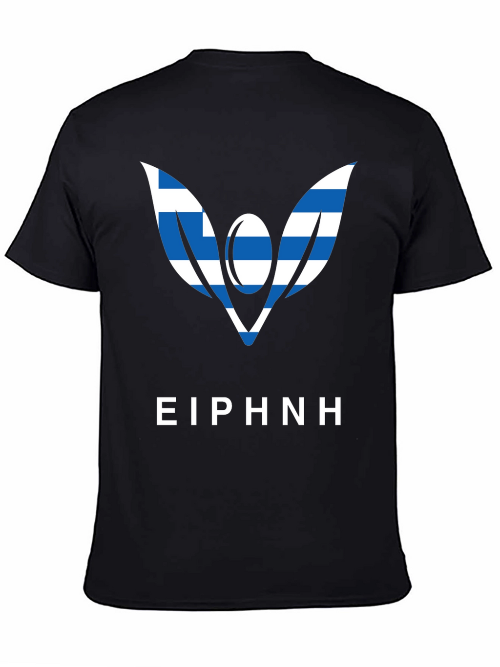 Greek Peace Dove Graphic Tee - Unisex Black T-Shirt