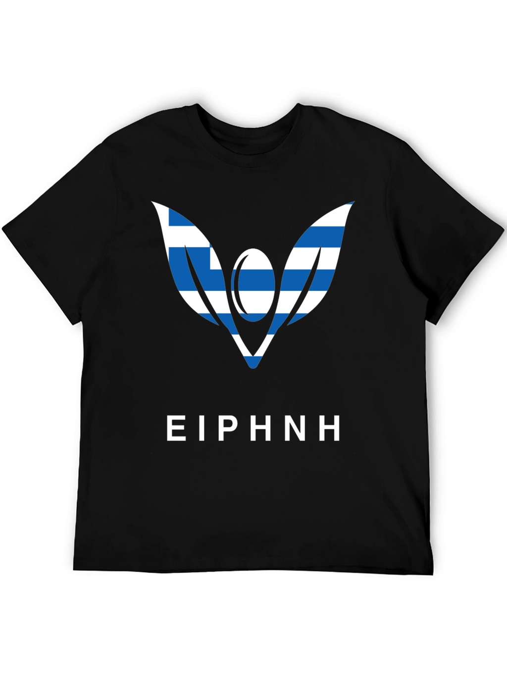 Greek Peace Dove Graphic Tee - Unisex Black T-Shirt