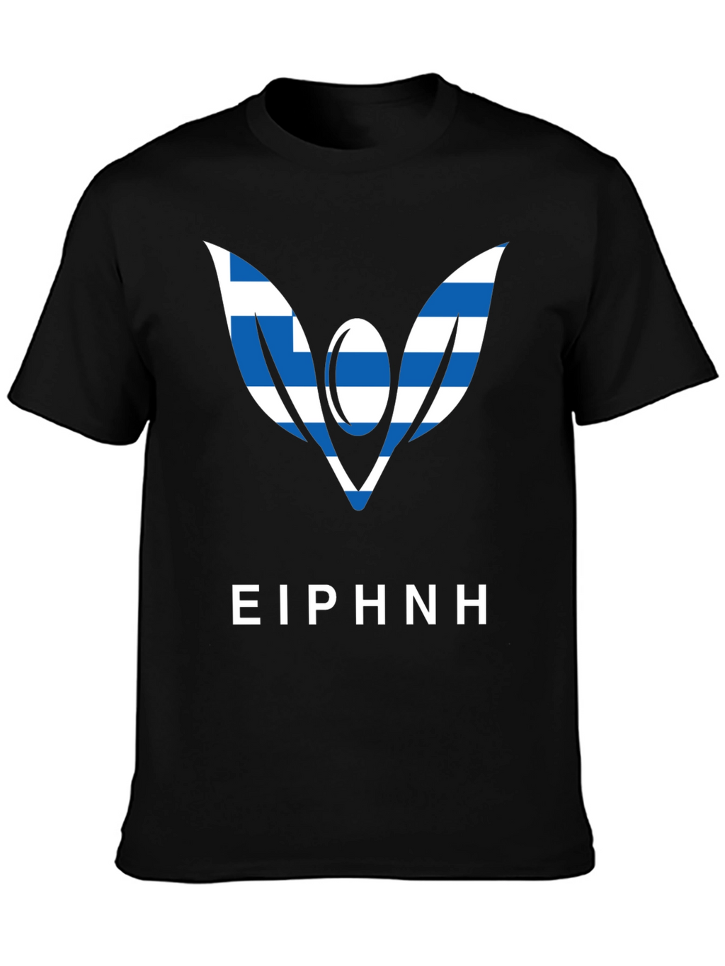 Greek Peace Dove Graphic Tee - Unisex Black T-Shirt