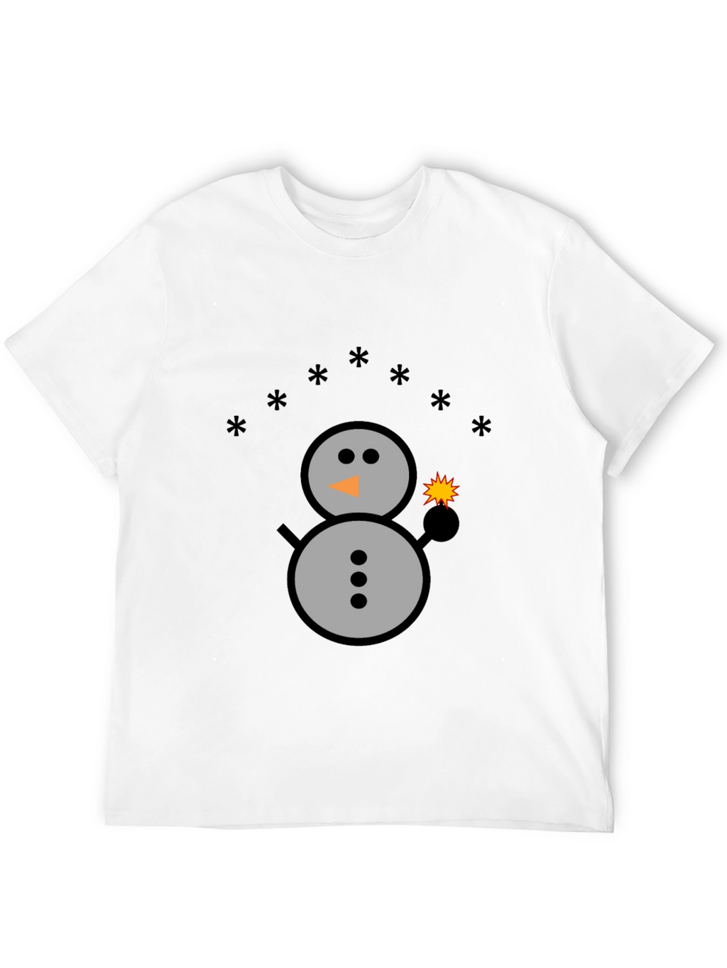 Festive Snowman Graphic Tee - Holiday Sparkle