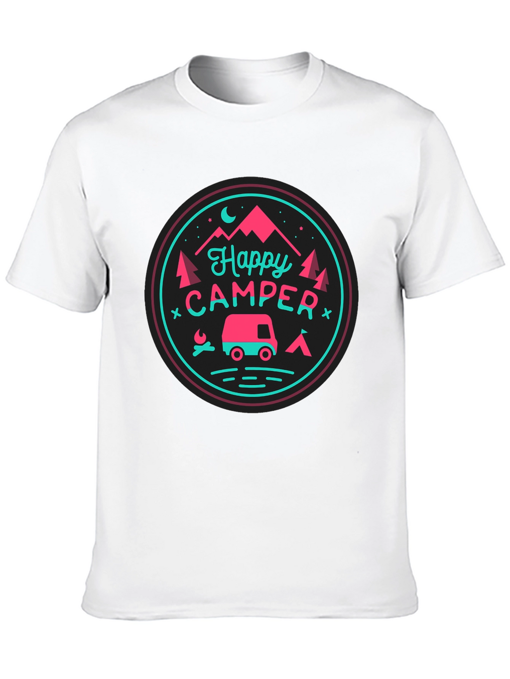 Happy Camper Graphic Tee - Camping Adventure Shirt