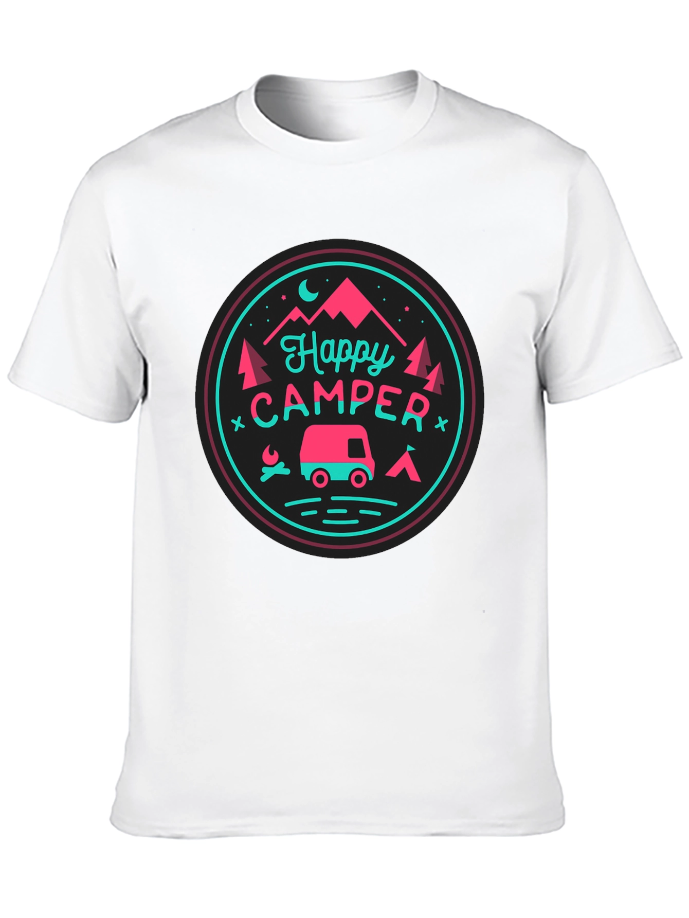 Happy Camper Graphic Tee - Camping Adventure Shirt