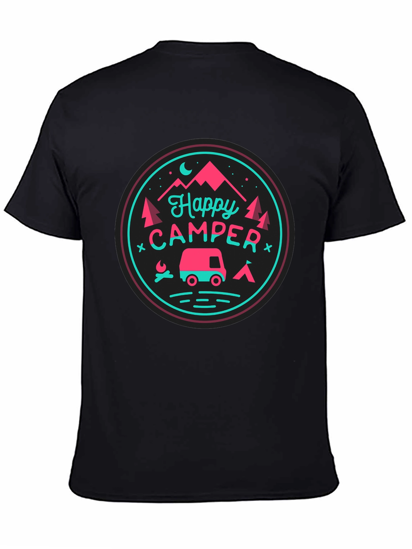 Happy Camper Graphic Tee - Camping Adventure Shirt