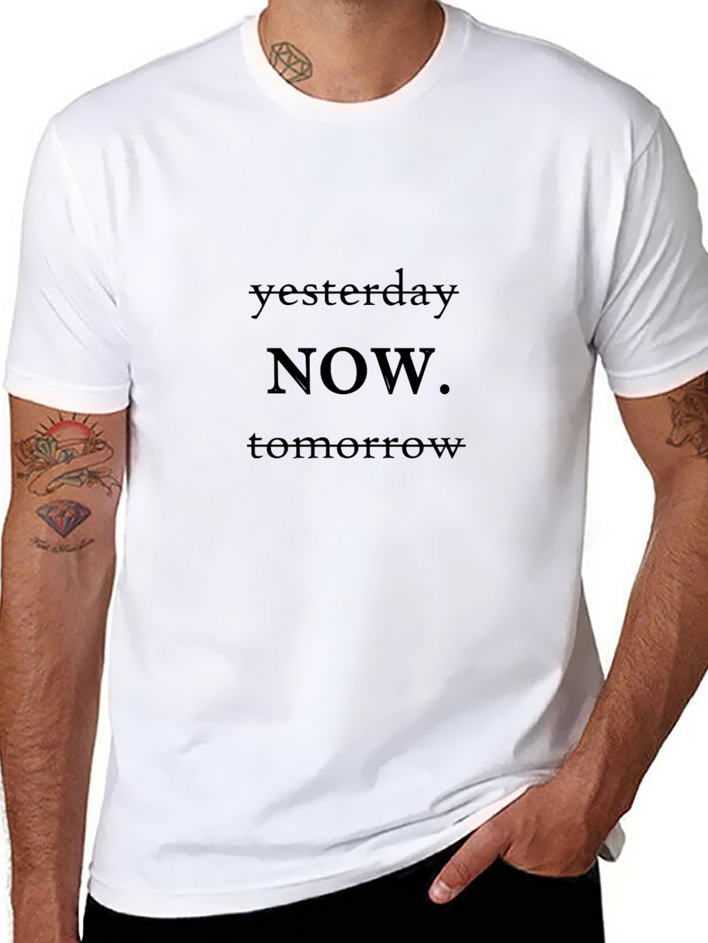 Yesterday Now Tomorrow Black T-Shirt