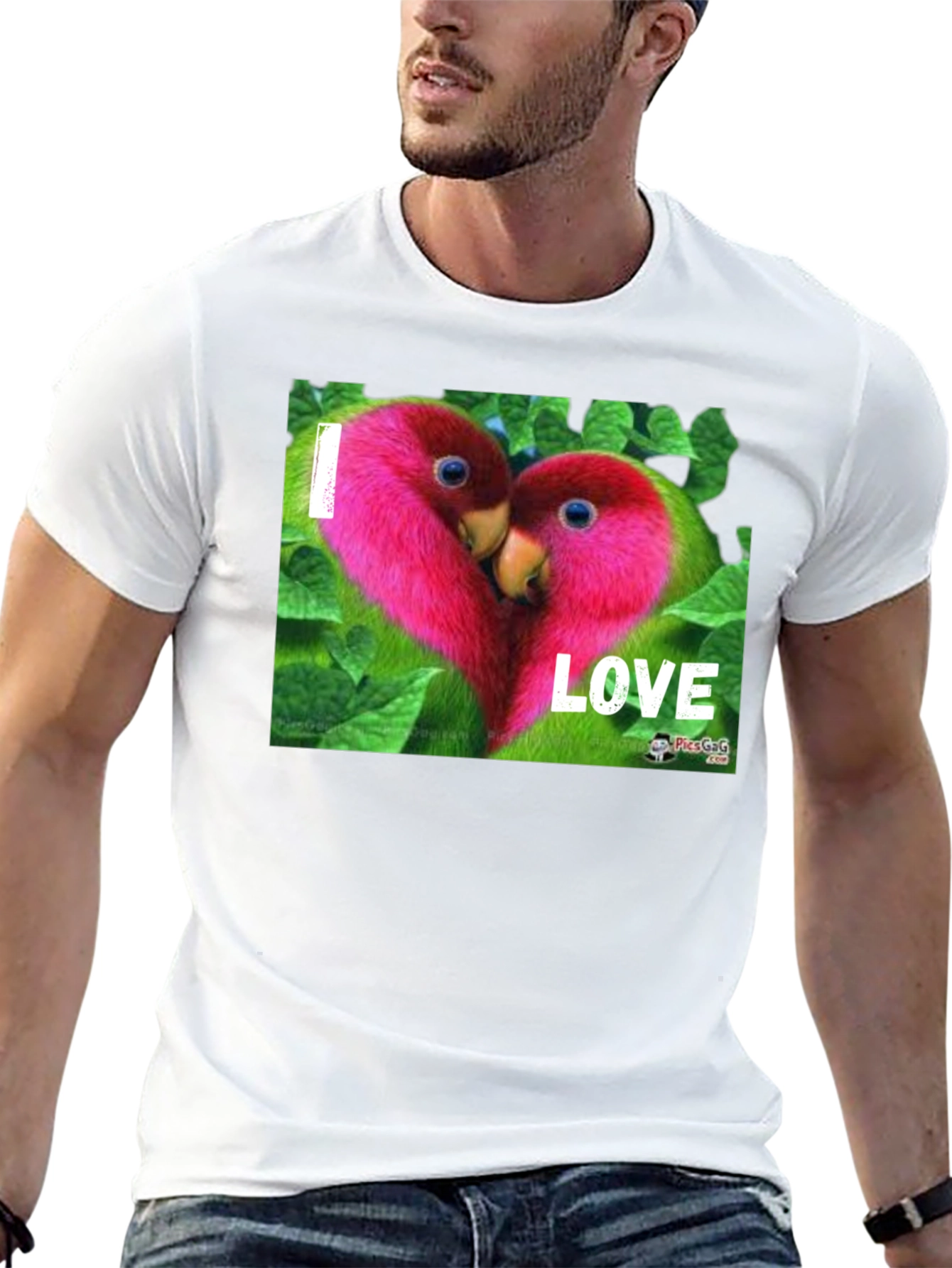 I Love Parrots Graphic T-Shirt