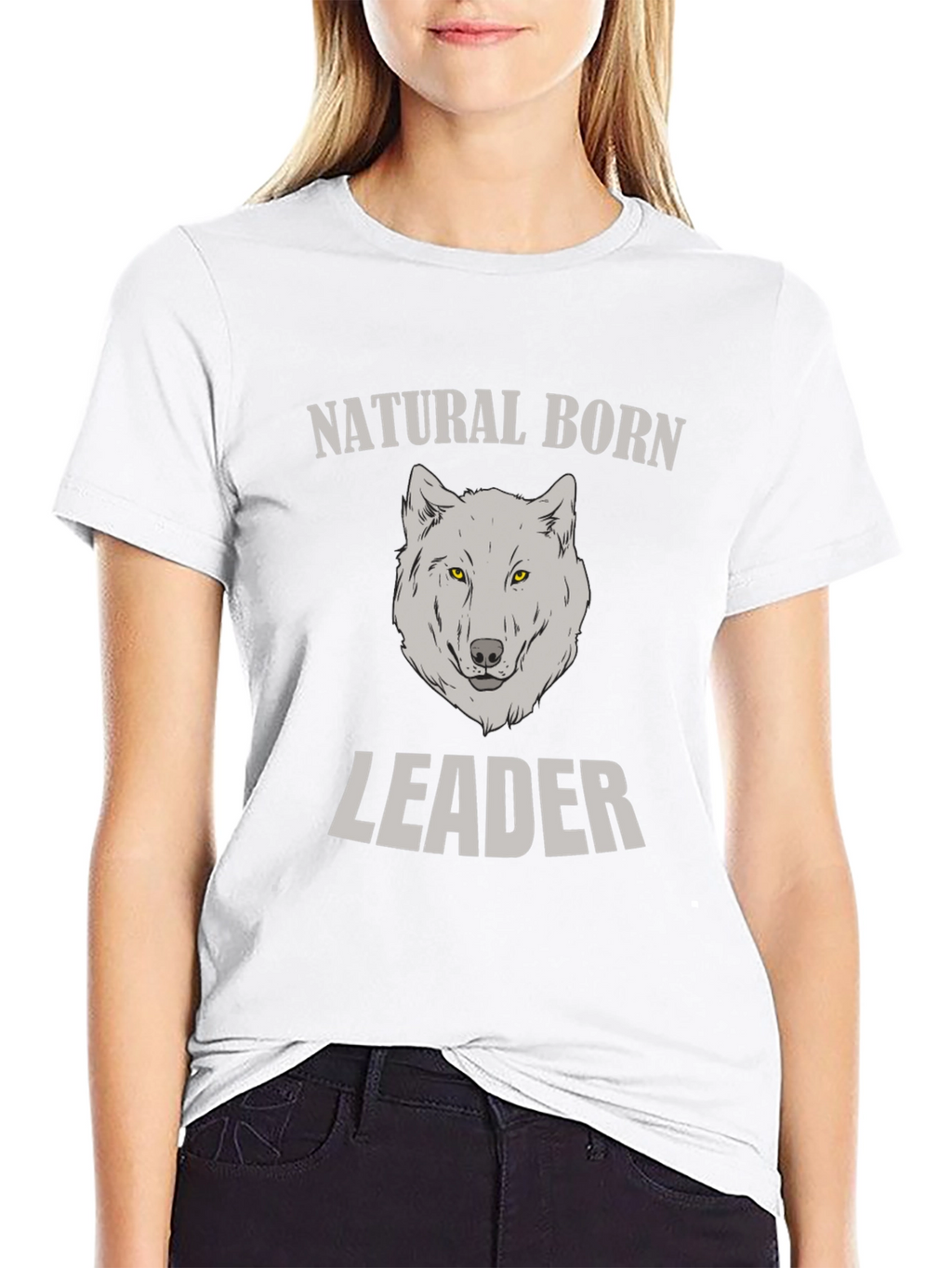 Natural Born Leader Wolf Graphic T-Shirt