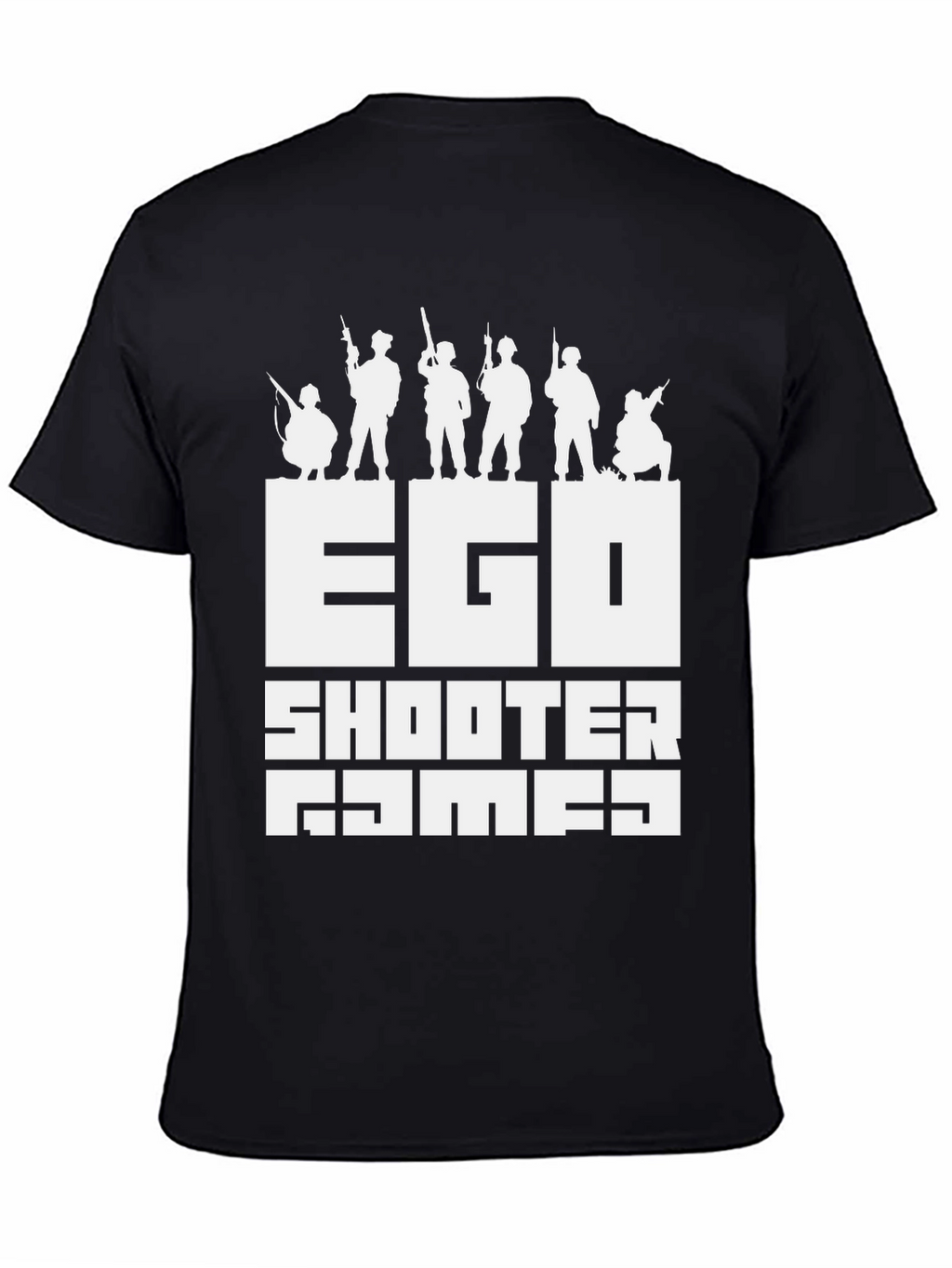 Ego Shooter Games Black Graphic T-Shirt