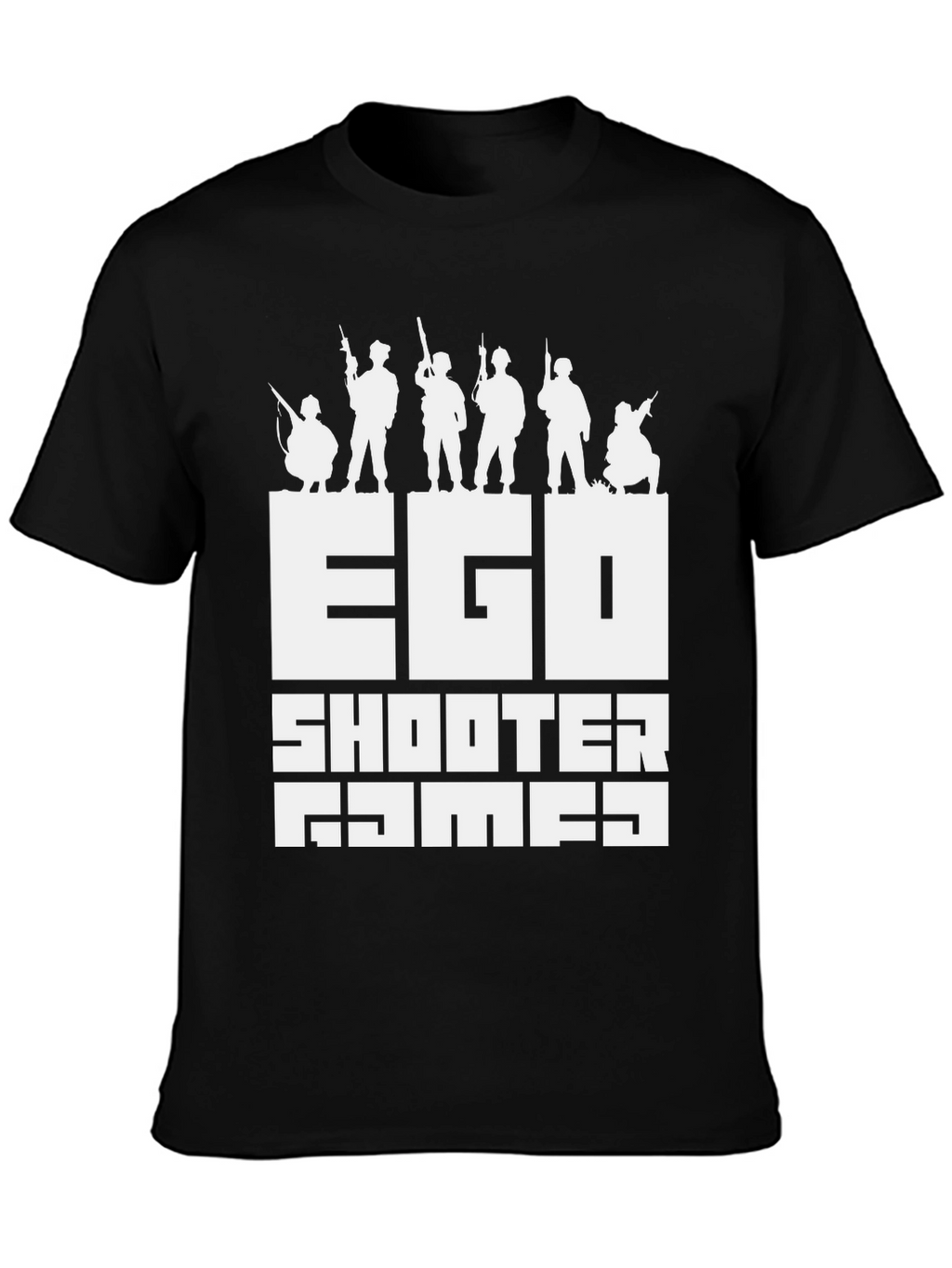 Ego Shooter Games Black Graphic T-Shirt