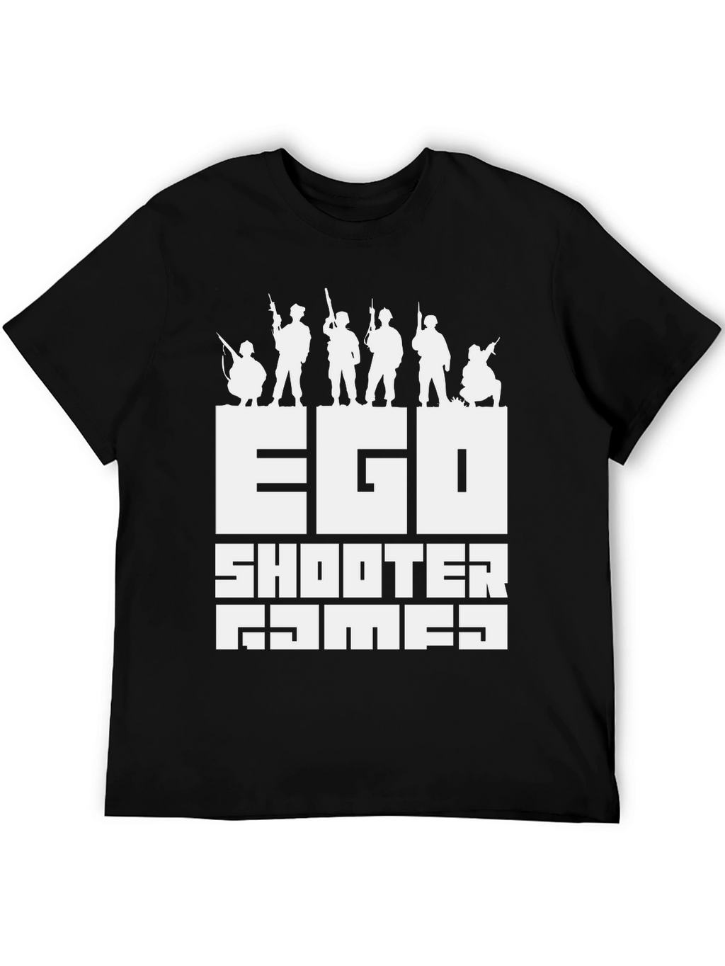 Ego Shooter Games Black Graphic T-Shirt