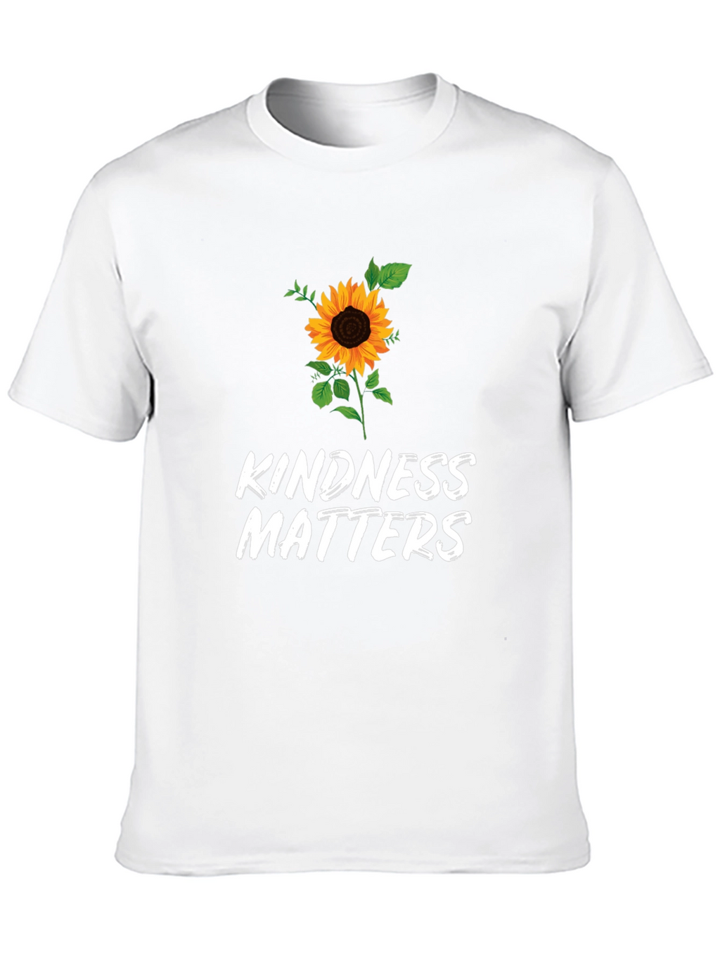 Kindness Matters Sunflower Graphic Black T-Shirt