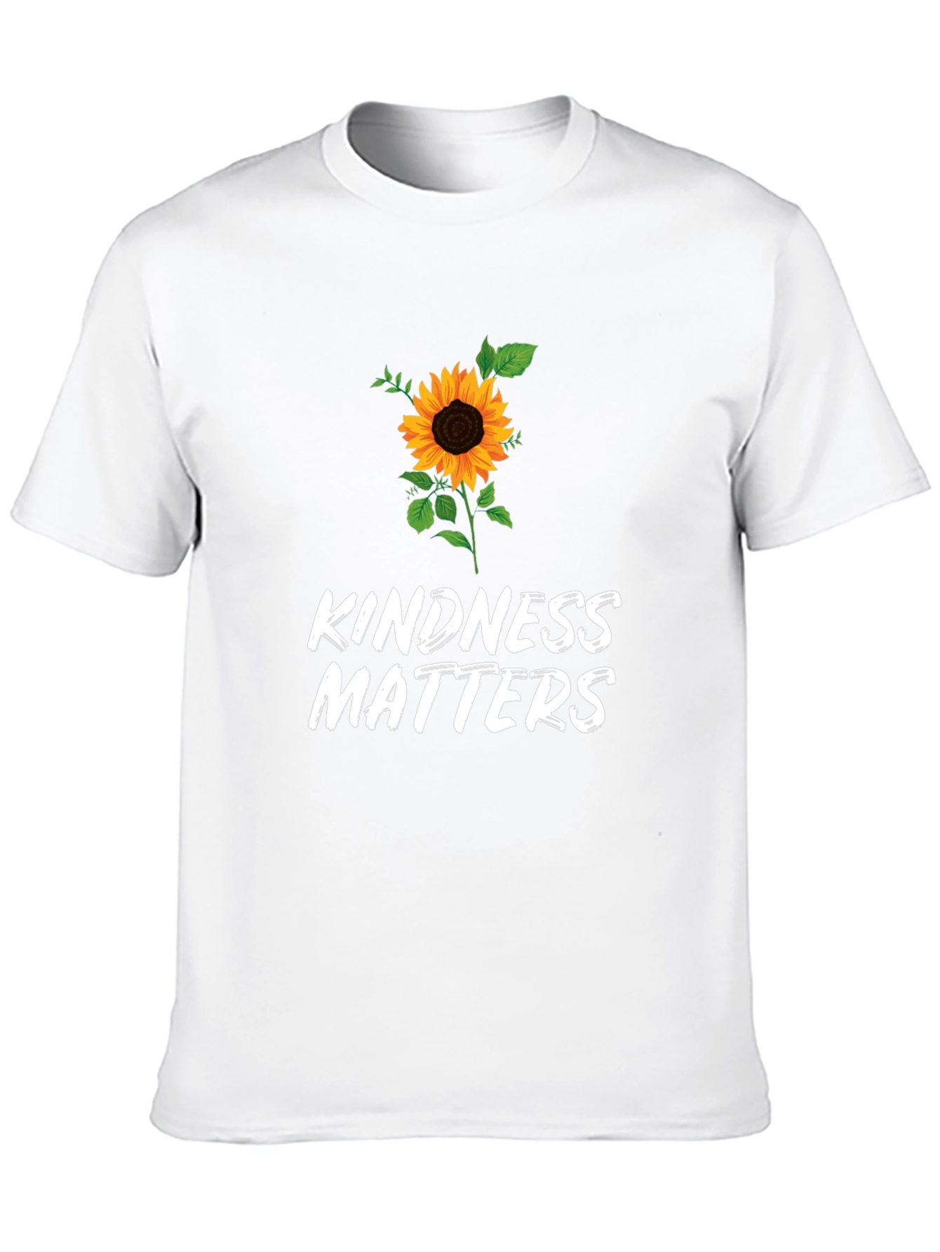 Kindness Matters Sunflower Graphic Black T-Shirt