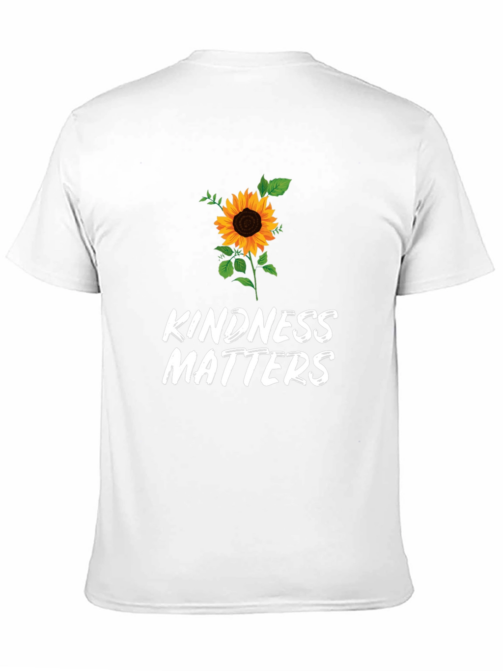 Kindness Matters Sunflower Graphic Black T-Shirt