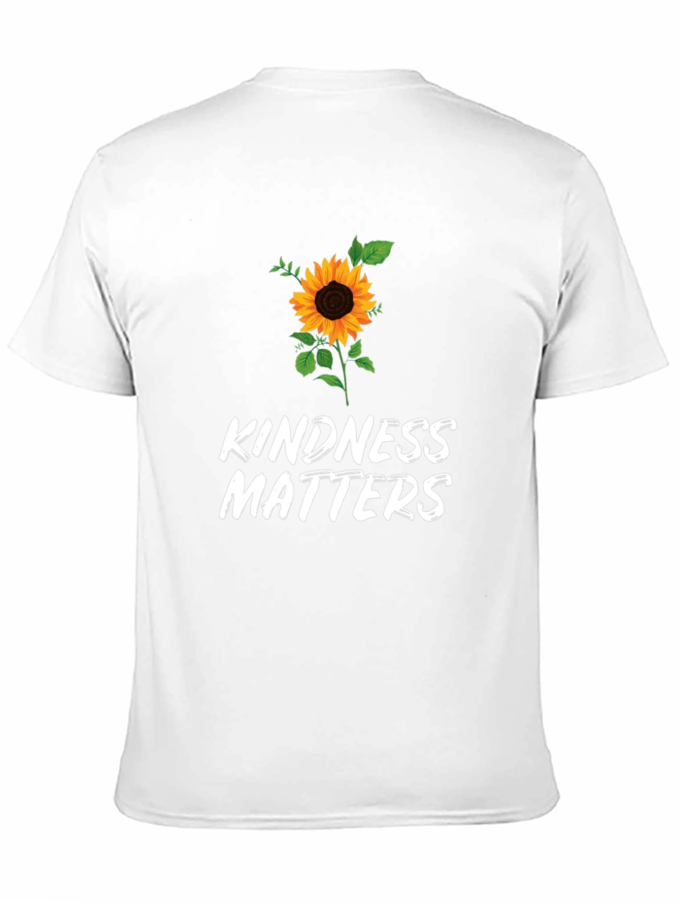 Kindness Matters Sunflower Graphic Black T-Shirt