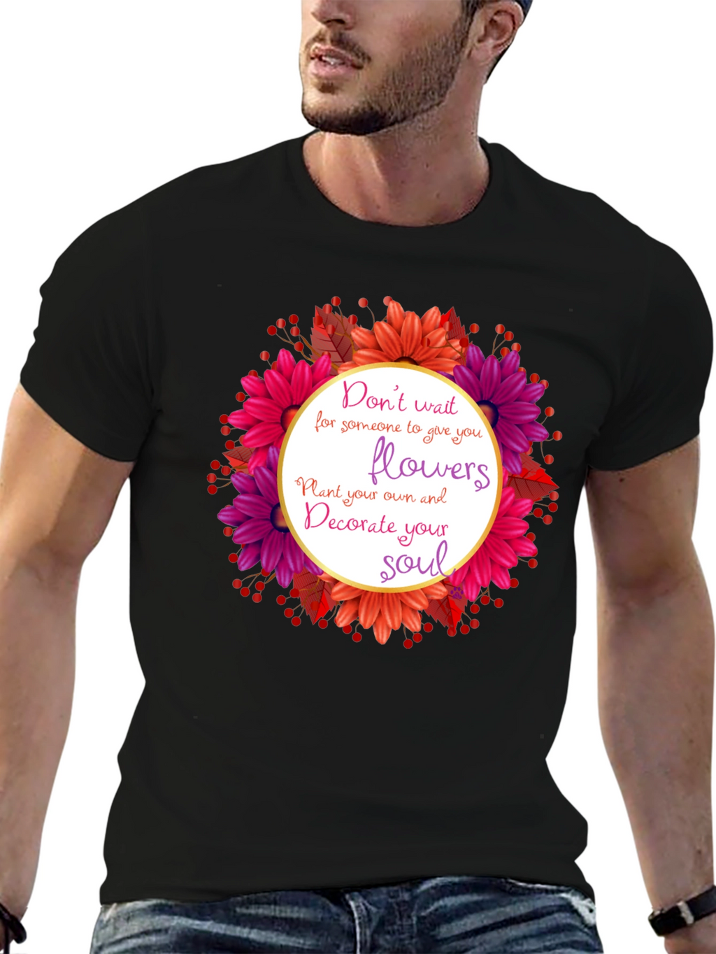 Floral Soulful Tee - Inspire Your Inner Beauty
