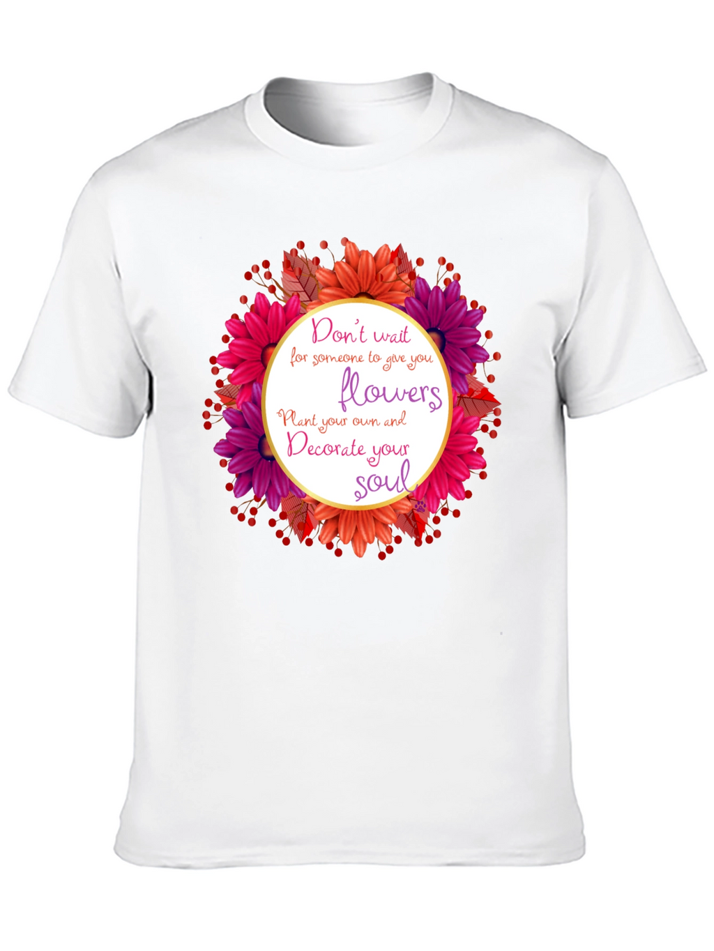 Floral Soulful Tee - Inspire Your Inner Beauty