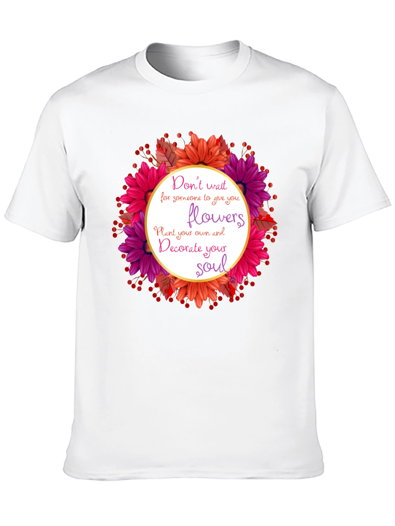 Floral Soulful Tee - Inspire Your Inner Beauty