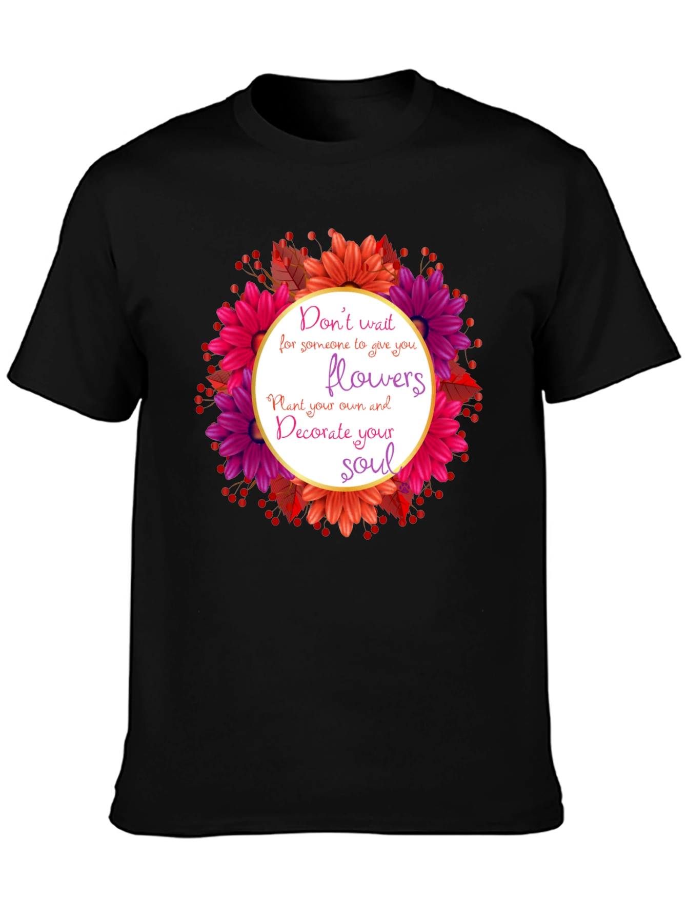 Floral Soulful Tee - Inspire Your Inner Beauty