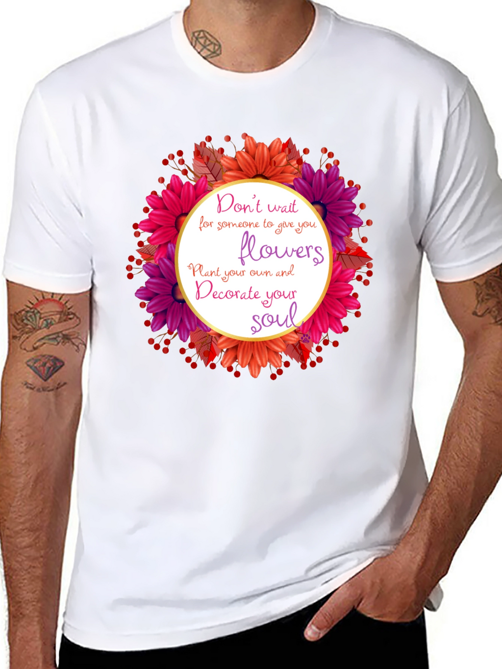 Floral Soulful Tee - Inspire Your Inner Beauty
